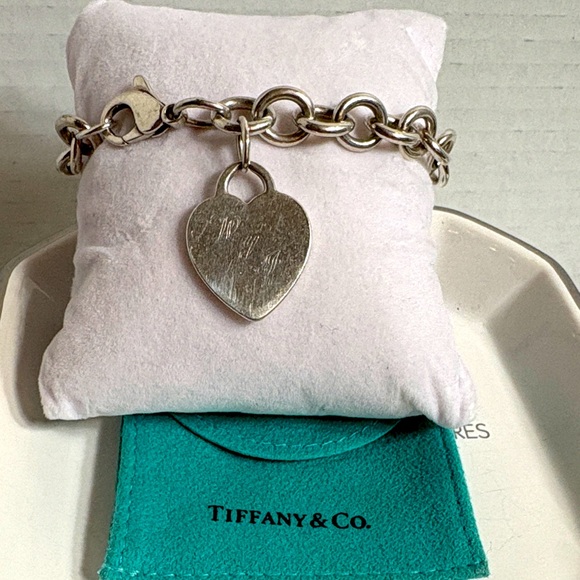 Tiffany & Co. Silver Heart Charm Bracelet